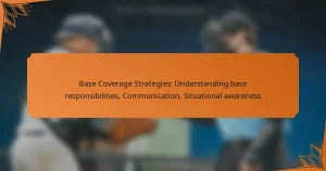 Base Coverage Strategies: Understanding base responsibilities, Communication, Situational awareness